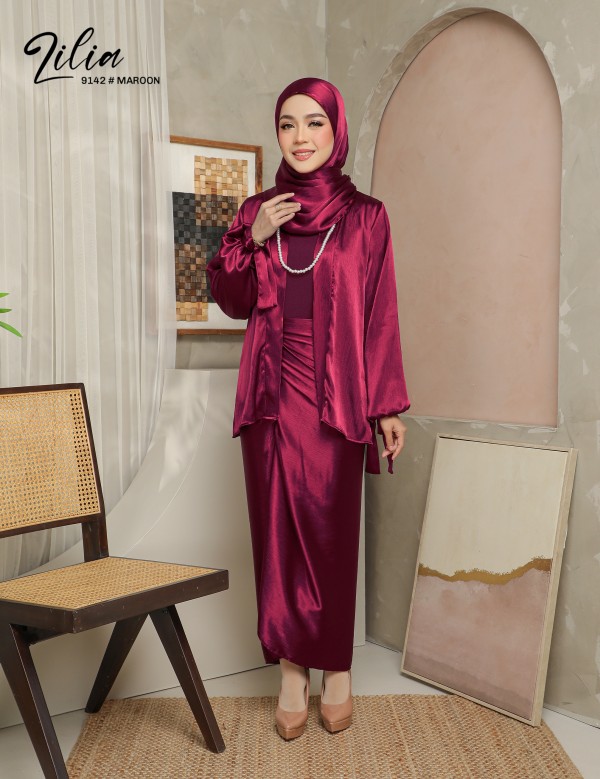 LILIA KURUNG MODERN (MAROON) 9142