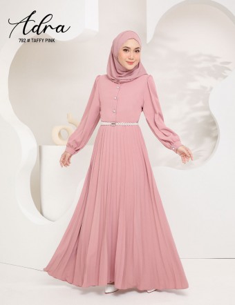 ADRA PLEATED DRESS (TAFFY PINK) 792 / P792