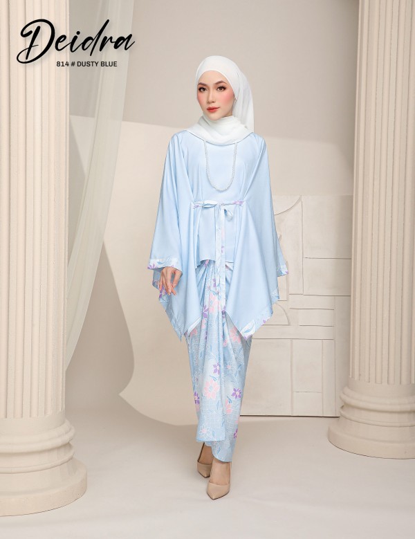 DEIDRA KAFTAN KURUNG (DUSTY BLUE) 814