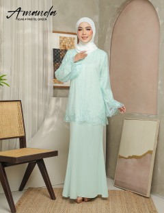 AMANDA DRESS (PASTEL GREEN) 9146