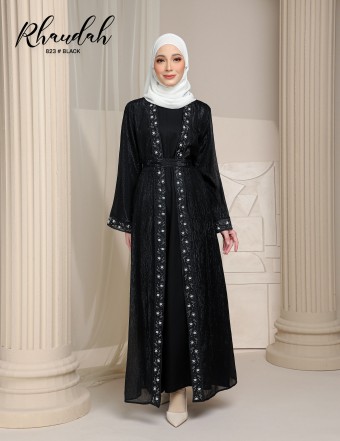 RHAUDAH ABAYA (BLACK) 823