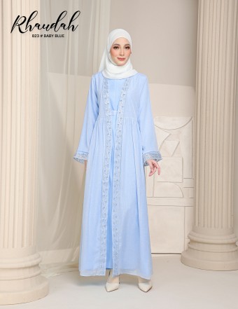 RHAUDAH ABAYA (BABY BLUE) 823