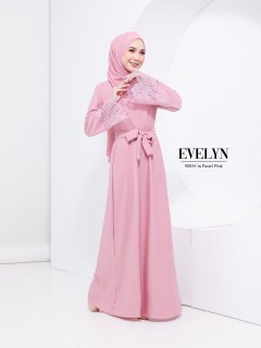 EVELYN LACE DRESS (PASTEL PINK) 9085