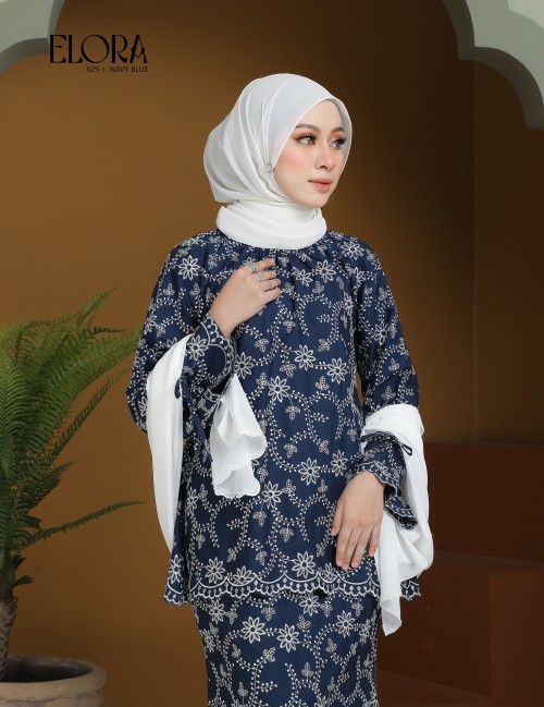 ELORA KURUNG MODERN (NAVY BLUE) 829