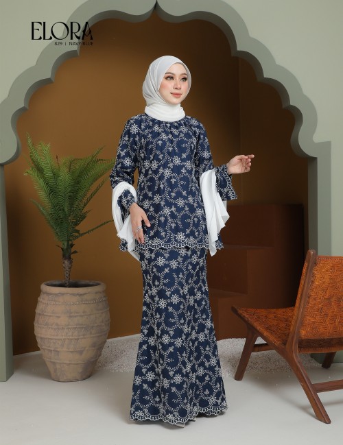 ELORA KURUNG MODERN (NAVY BLUE) 829