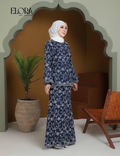 ELORA KURUNG MODERN (NAVY BLUE) 829