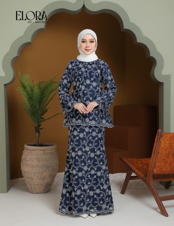 ELORA KURUNG MODERN (NAVY BLUE) 829