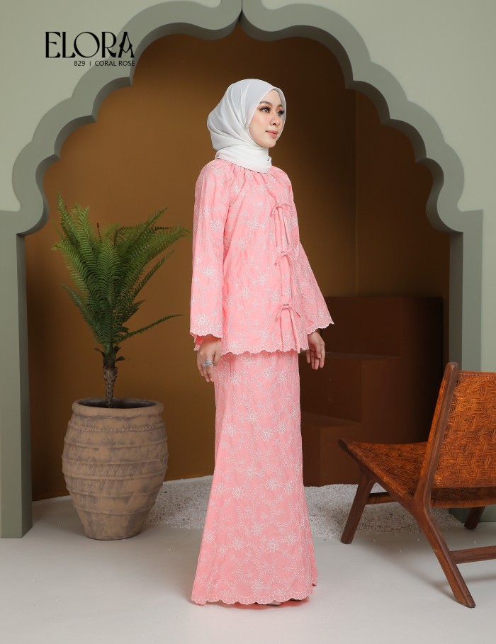 ELORA KURUNG MODERN (CORAL ROSE) 829