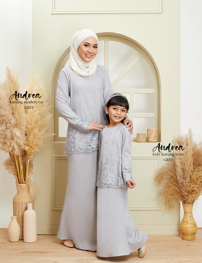 ANDREA KIDS KURUNG MODERN (GREY) K762