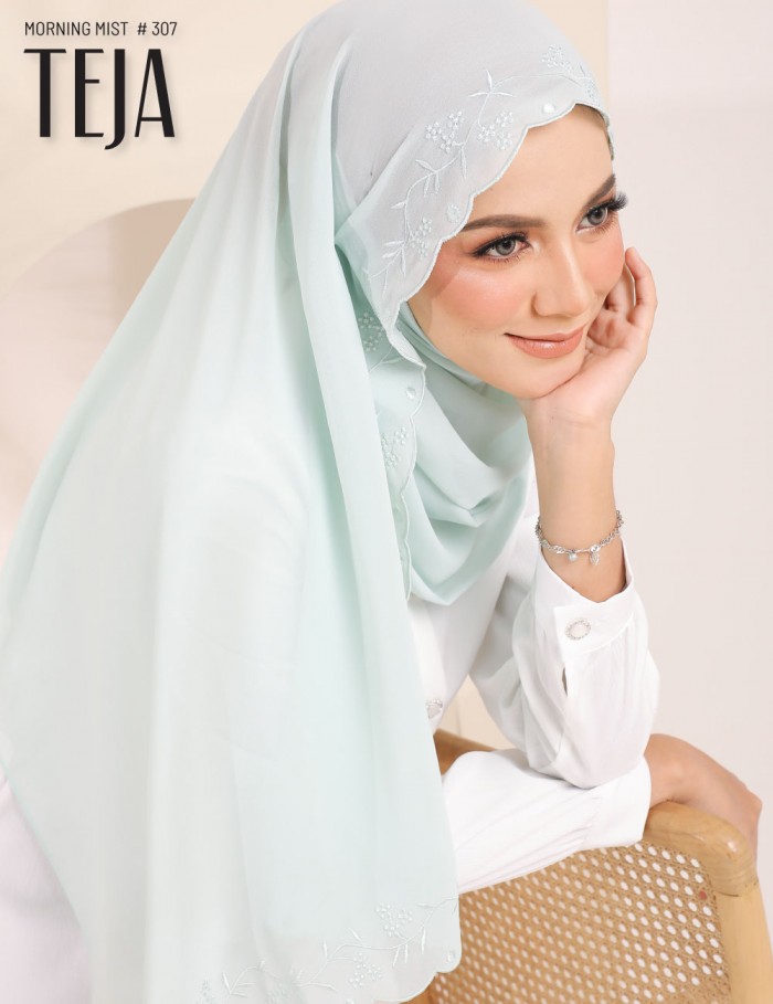 TEJA EMBROIDERY SHAWL (MORNING MIST) 307