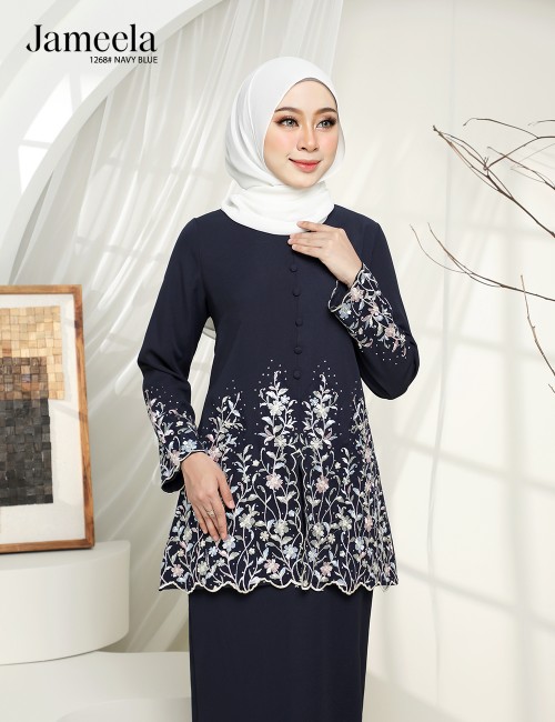 JAMEELA KURUNG MODERN (NAVY BLUE) 1268