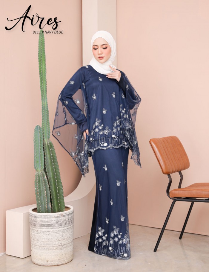 ARIES KURUNG MODERN (NAVY BLUE) 9111