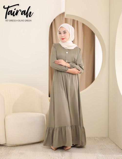 TAIRAH DRESS (OLIVE GREEN) 787 / P787