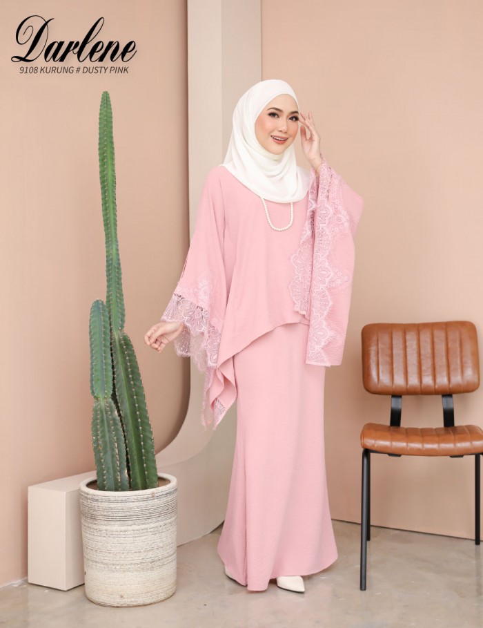 DARLENE KURUNG KAFTAN (DUSTY PINK) 9108