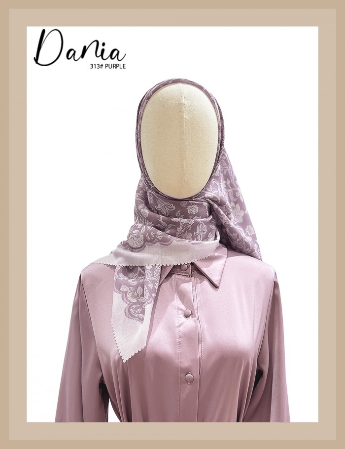 DANIA BAWAL PRINTED COTTON (PURPLE) 313