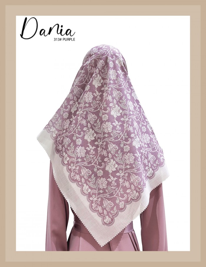 DANIA BAWAL PRINTED COTTON (PURPLE) 313