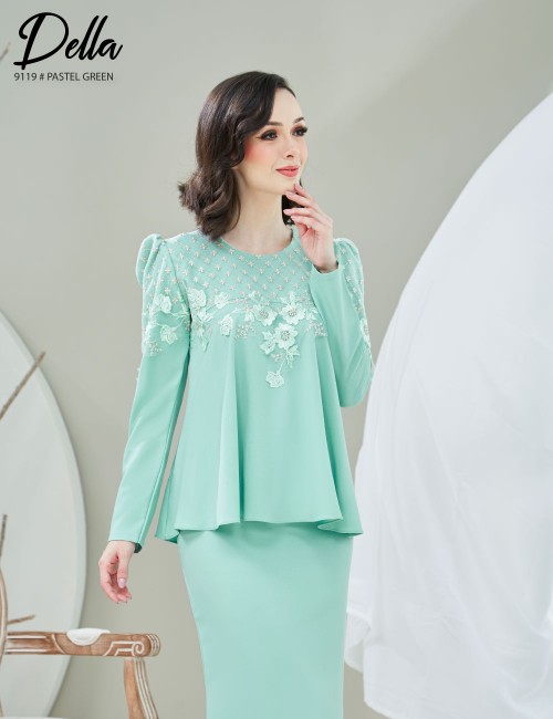 DELLA KURUNG MODERN (PASTEL GREEN) 9119 / P9119