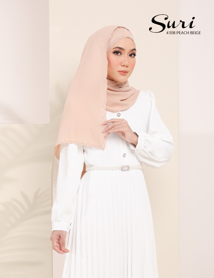 SURI EMBROIDERY SHAWL (PEACH BEIGE) 308