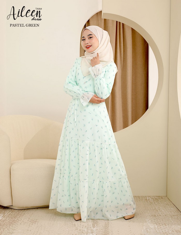 AILEEN DRESS (PASTEL GREEN) 788 / P788 / SP788