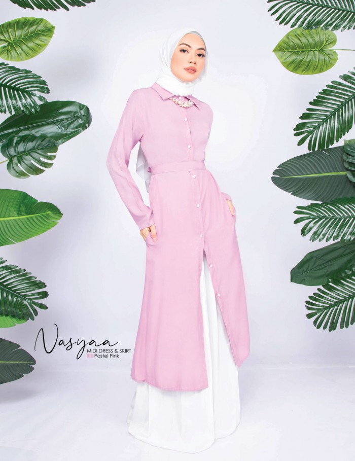 NASYA MIDI DRESS WITH SKIRT (DUSTY PINK) 777 / P777