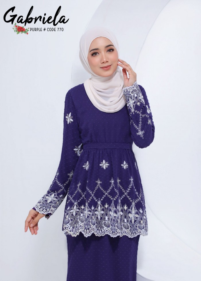 GABRIELA PEPLUM KURUNG (PURPLE) 770 / P770#