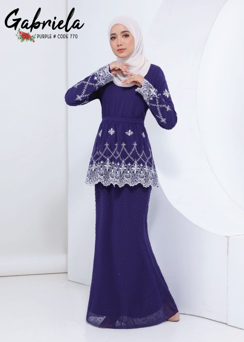 GABRIELA PEPLUM KURUNG (PURPLE) 770 / P770#