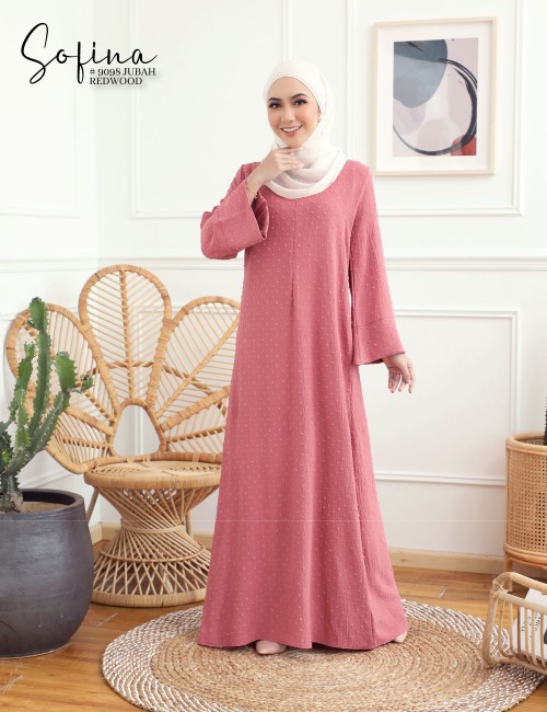 SOFINA JUBAH (REDWOOD) 9098#