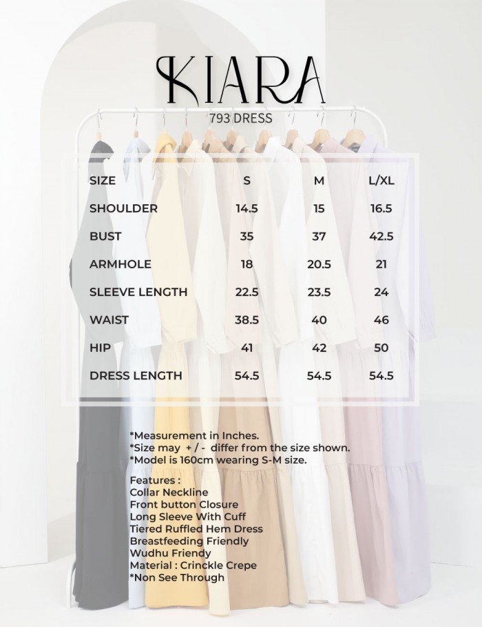 KIARA DRESS (MUSTARD) 793 / P793