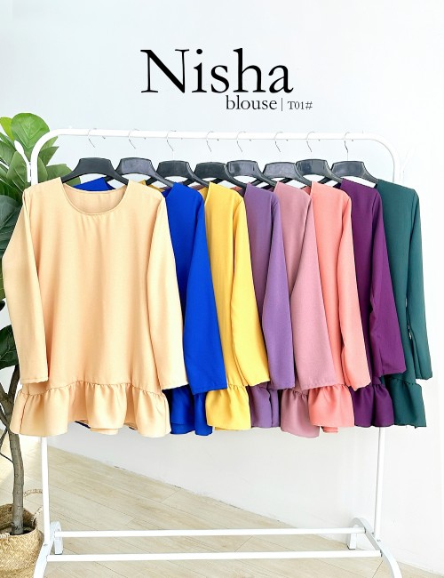 NISHA BLOUSE WITH POCKET (KHAKI) T01