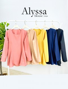 ALYSSA BLOUSE WITH POCKET (DUSTY GREEN) T02