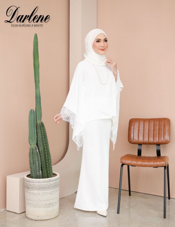 DARLENE KURUNG KAFTAN (WHITE) 9108