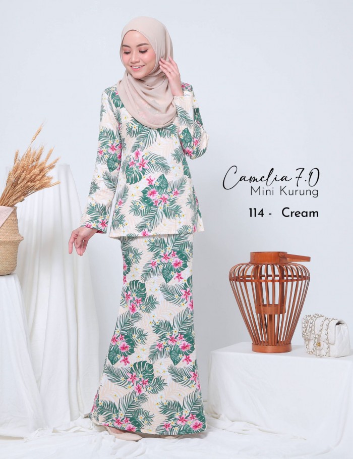 CAMELIA 7.0 MINI KURUNG (CREAM) 114