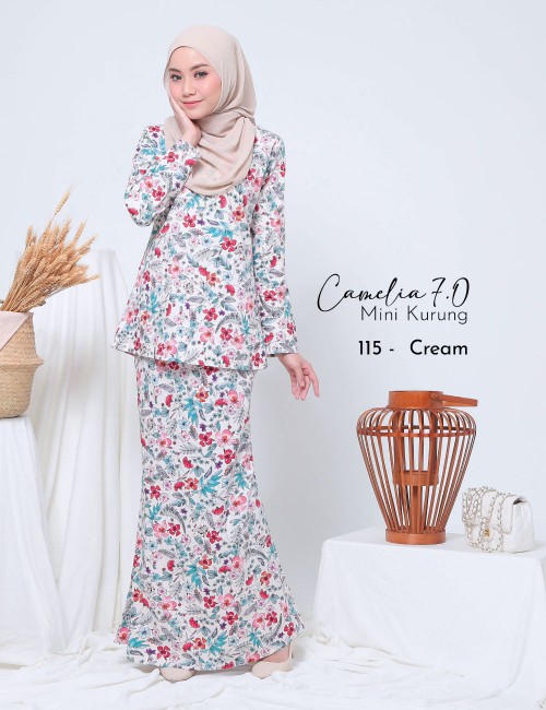 CAMELIA 7.0 MINI KURUNG (CREAM) 115