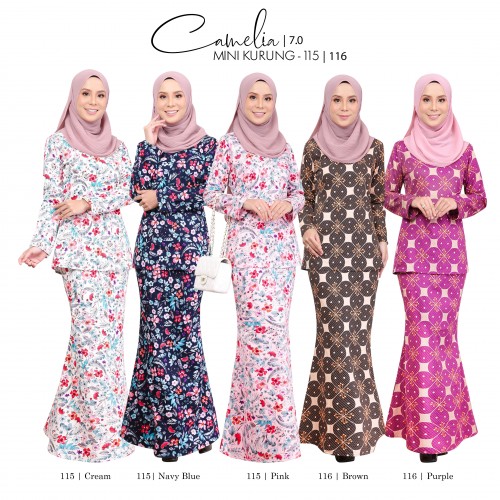 CAMELIA 7.0 MINI KURUNG (CREAM) 115