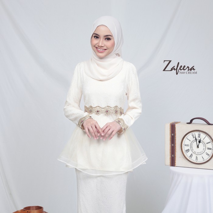 ZAFEERA KURUNG MODERN (CREAM) 764 / P764