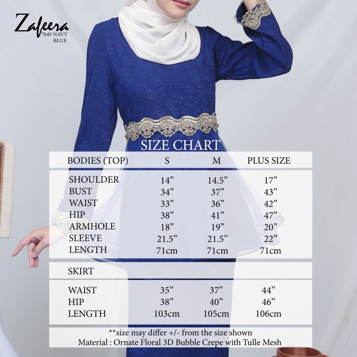 ZAFEERA KURUNG MODERN (CREAM) 764 / P764