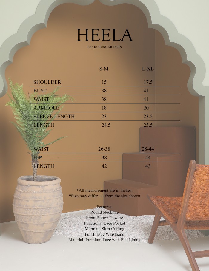 HEELA KURUNG MODERN (TEA GREEN) 824