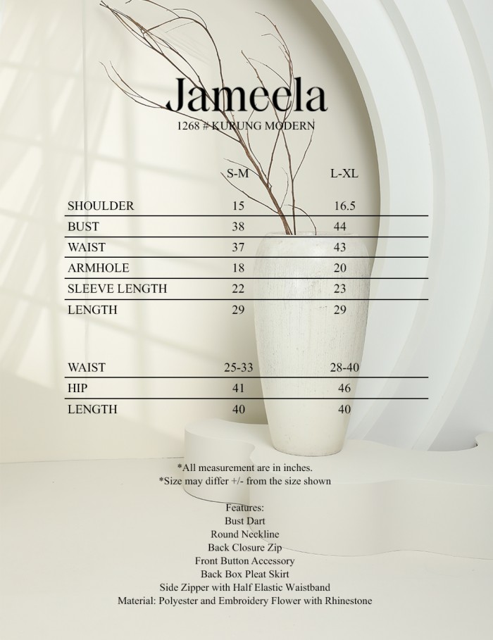 JAMEELA KURUNG MODERN (BLACK) 1268