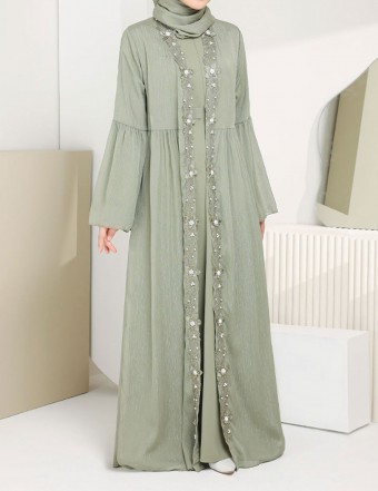 NEW EDITION MEDINA JUBAH (OLIVE) A795 / PA795 / SPA795 (NOT INCLUDE SHAWL)