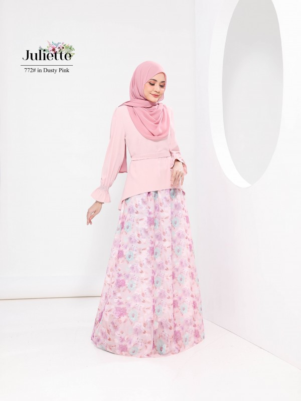 JULIETTE BLOUSE & SKIRT SET (DUSTY PINK) 772 / P772