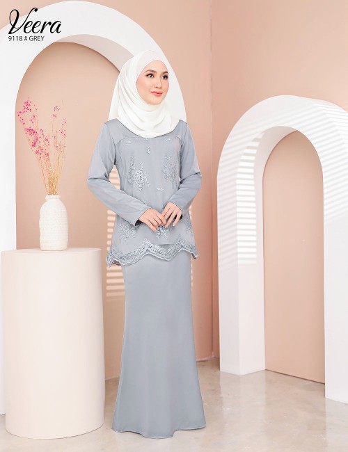 VEERA KURUNG MODERN (GREY) 9118 / P9118