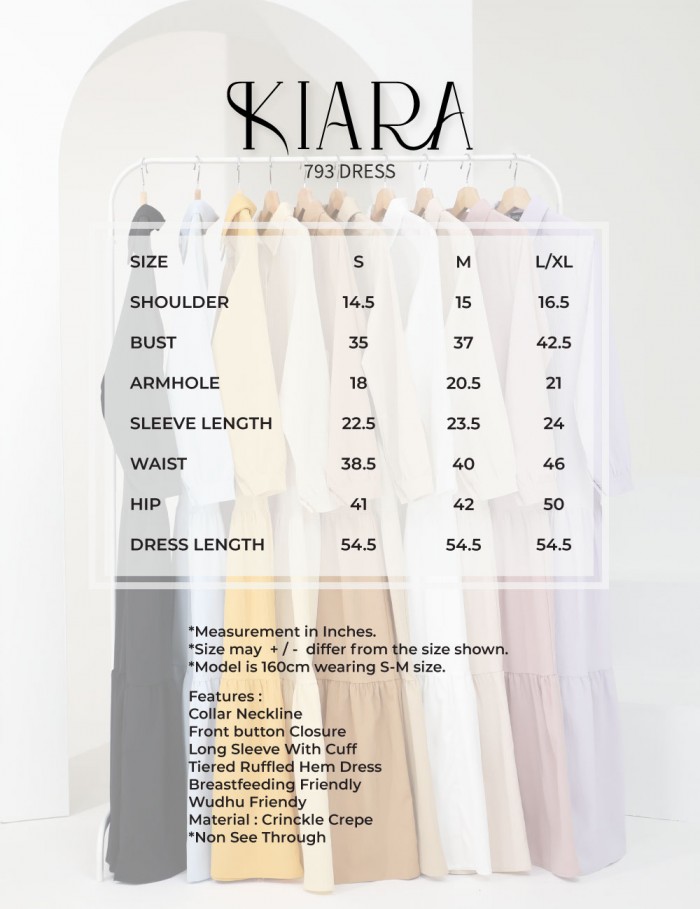 KIARA DRESS (BROWN) 793 / P793