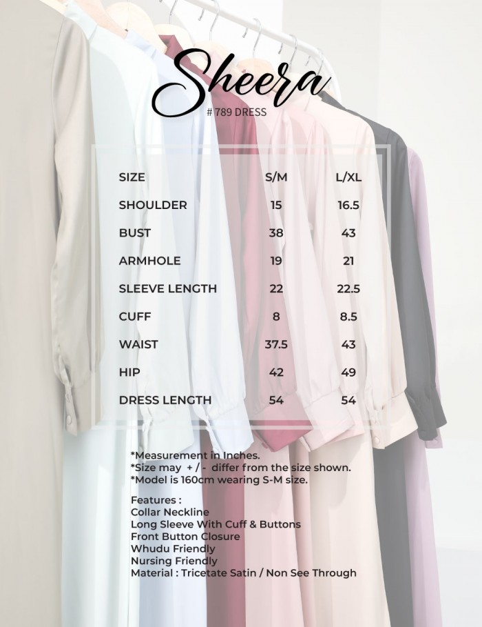 SHEERA 3 WAY DRESS WITH BELT (NUDE) 789 / P789