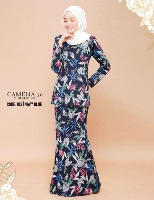 CAMELIA 5.0 MINI KURUNG (NAVY BLUE) 103