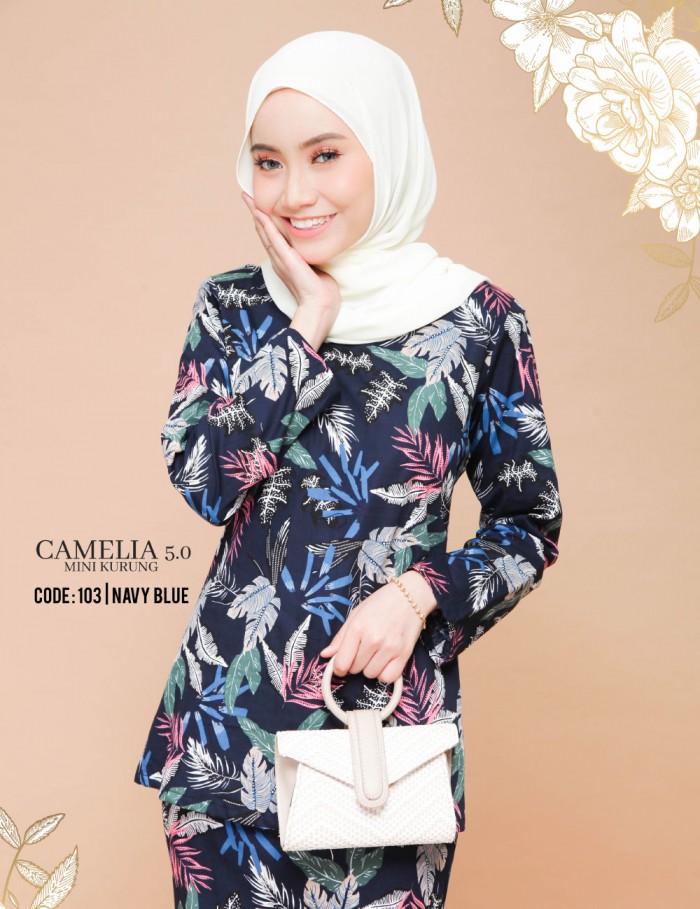 CAMELIA 5.0 MINI KURUNG (NAVY BLUE) 103