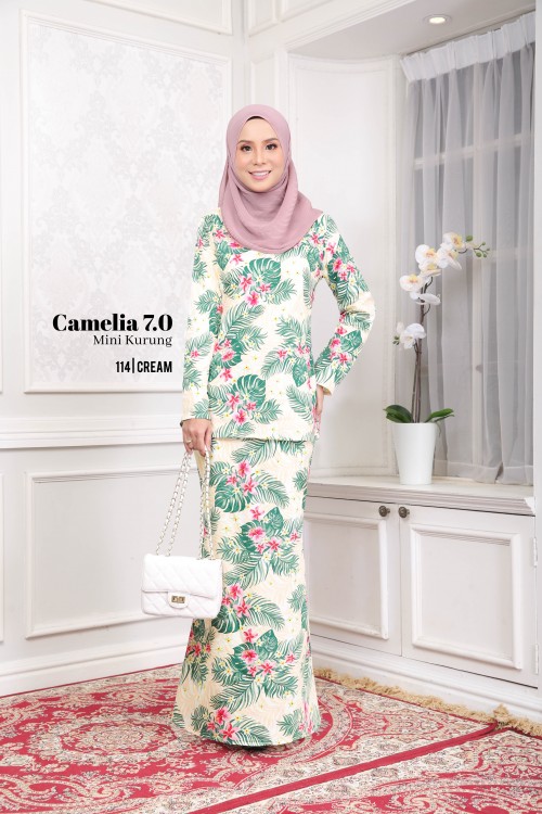 CAMELIA 7.0 MINI KURUNG (CREAM) 114