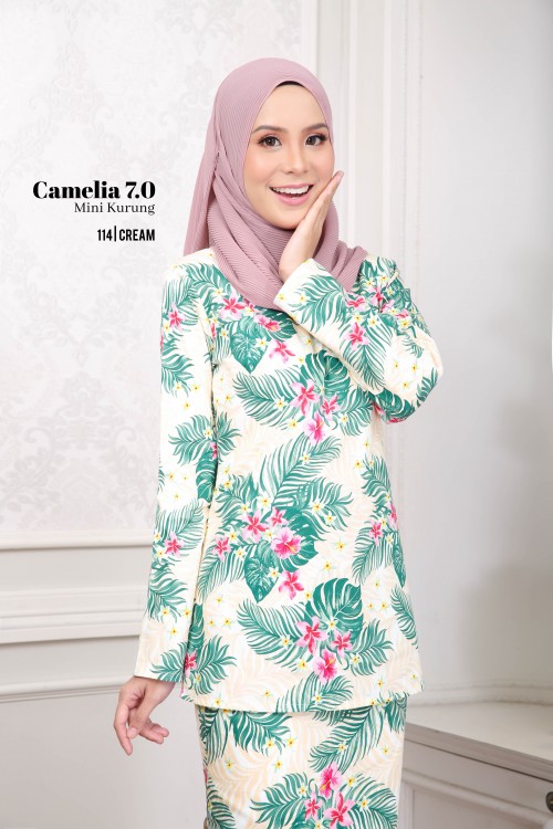 CAMELIA 7.0 MINI KURUNG (CREAM) 114