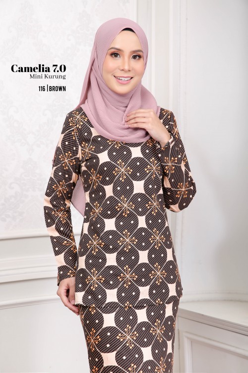 CAMELIA 7.0 MINI KURUNG (BROWN) 116