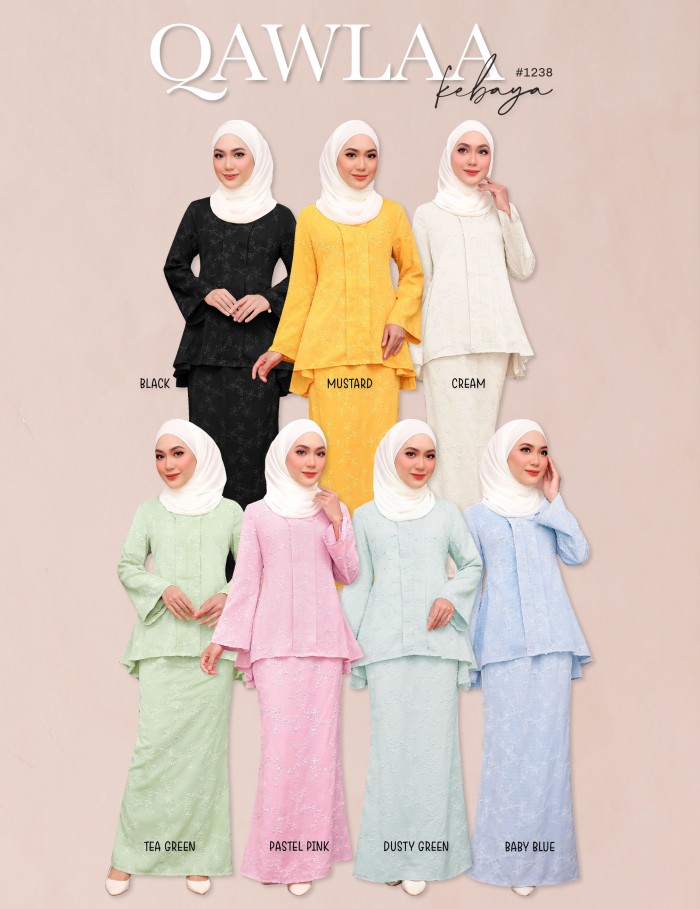 QAWLAA KEBAYA MODERN (TEA GREEN) 1238 / P1238