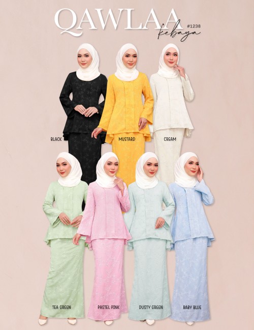 QAWLAA KEBAYA MODERN(CREAM) 1238 / P1238